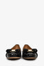 Salvatore Ferragamo Black Patent Leather Bow Detail 'Varina' Flats Size 8.5