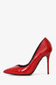 Giuseppe Zanotti Red Patent V-Cut Heels Size 36