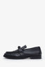 Bottega Veneta Black Leather Intrecciato Weave Loafers Size 39