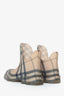 Burberry Beige Check Rubber Rain Boot Size 39