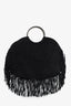 Saint Laurent Fall 2016 Black Suede Fringe Bracelet Serpent Hobo Bag