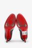 Christian Louboutin Black Patent Leather Round Toe Heels Size 38.5