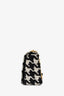 Christian Dior 2021 Black/White Herringbone 'Caro' Shoulder Bag