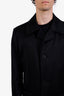 Hugo Boss Black Virgin Wool Cotton Single-Breasted Trench Size 42 Men's