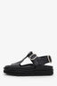 Jil Sander Black Leather Buckle Sandals Size 37