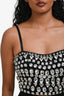 Sandro Black Crystal Embellished Crop Top Size 0