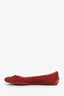 Jimmy Choo Red Glitter Ballet Flats Size 39.5