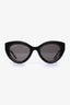 Balenciaga Black Acetate Round Cat Eye Sunglasses