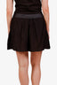 Prada Black Silk Mini Skirt with Pockets Size 40