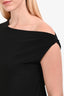 Norma Kamali Black Draped Neck Short Sleeve Top Size S