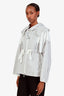 Moncler Grey/White Nylon Drawstring Windbreaker Size 0