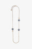 Pre-loved Chanel™ 2026SS Gold Toned Denim Flower Necklace