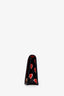 Prada Black Saffiano Heart Print Mini Wallet on Chain