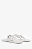 Louis Vuitton White Leather Damier Buckle Sandals Size 8 Mens