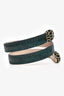 Bvlgari Green Leather Serpenti Forever Bracelet