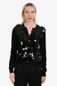 Comme Des Garcons Black Wool Sequin Cardigan Size S