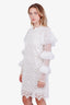 Giambattista Valli white Lace Ruffle Dress Size 46
