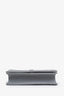 Christian Dior Silver Metallic Grained Leather Diorama Flap Bag