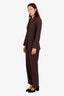 Hermès Brown Wool Single Breasted Two-piece Suit Size 34