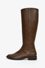 Bottes cavalières Stuart Weitzman en cuir marron, taille 36