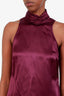 Cinq a Sept Purple Silk High Neck Sleeveless Top Size XXS