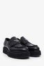 Prada Black Brushed Leather Loafer Size 9 Mens