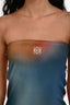 Loewe Multicolour Tie Dye Ribbed Anagram Tube Dress Size XS