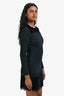 Sandro Navy Velvet Lace Embellished Long Sleeve Mini Dress Size 0