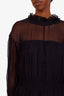 See By Chloe Black Long Sleeved Chiffon Dress Size 44
