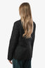Veste Burberry boutonnée en nylon matelassé noir, taille S