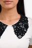 Dolce & Gabbana White/Black Cotton Collared Short Sleeve T-Shirt Size 40