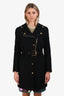Gucci Black Wool Belted Jacket Size 40