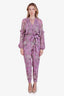 Hemant and Nandita Purple Lurex Jumpsuit Size S