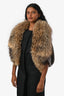 Vintage Raccoon Fur Cashmere Cape