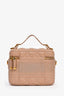 Christian Dior 2020 Blush Pink Cannage Leather Small Vanity Case with Strap