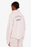 Miu Miu White Logo Crystal Embellished Oversize Polo Sweatshirt Estimated Size S