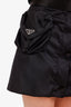 Prada Black Re-Nylon Cargo Buckled Mini Skirt Size 36
