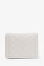 Saint Laurent White Quilted Leather Gaby Micro Bag