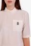 Brunello Cucinelli Cream Silk Sheer Blouse Size XS