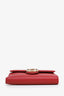 Gucci Red Interlocking G Leather French Wallet