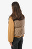 Gucci Brown Canvas Nylon GG Cotton Puffer Vest Size 40
