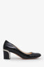 Prada Black Patent Leather Round Toe Heels Size 35.5