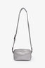 Prada Silver Metallic Leather Crossbody Camera Bag
