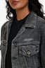 Off-White Grey Denim 'X' Embossed Jacket Size 40