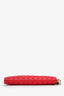 Christian Dior 2011 Red Cannage Patent Leather Lady Dior Zippy Wallet