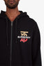 Burberry Black Cotton Zip-Up Hoodie Size XL Mens
