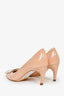 Roger Vivier Nude Patent Leather Buckle Kitten Heel Size 36