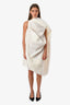 Rick Owens SS 2018 White Draped Dress Size 4