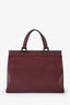 Gucci Burgundy Pebble Leather Medium Zumi Top Handle Bag