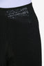 Akris Punto Black Silk Sequin Straight Leg Pants Size 8